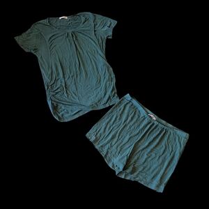 🛍️ Ekouaer Green Nursing Pajama Set Size Small